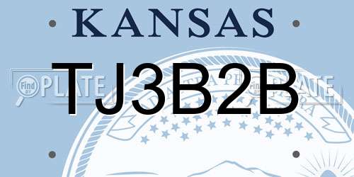 TJ3B2B Kansas License Plate