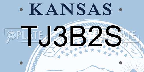 TJ3B2S Kansas License Plate