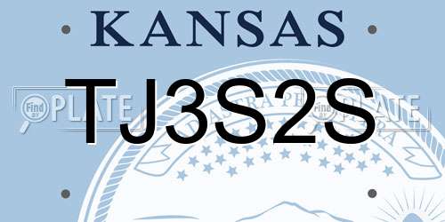 TJ3S2S Kansas License Plate
