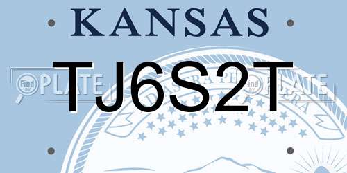 TJ6S2T Kansas License Plate