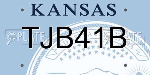 TJB41B Kansas License Plate