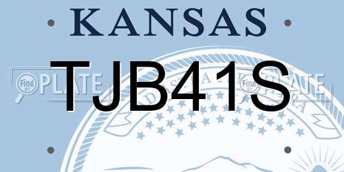 TJB41S Kansas License Plate