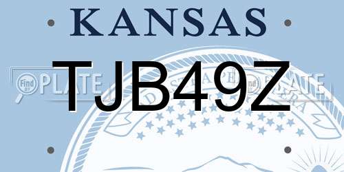 TJB49Z Kansas License Plate