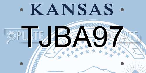 TJBA97 Kansas License Plate