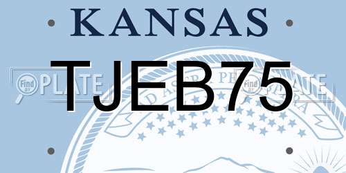 TJEB75 Kansas License Plate