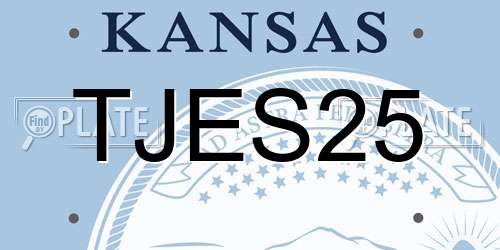 TJES25 Kansas License Plate