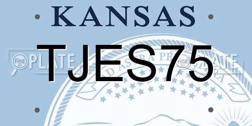 TJES75 Kansas License Plate