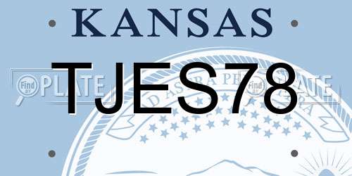 TJES78 Kansas License Plate