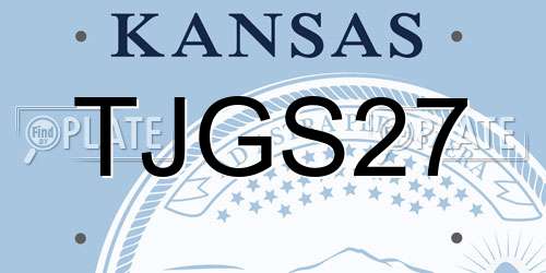 TJGS27 Kansas License Plate