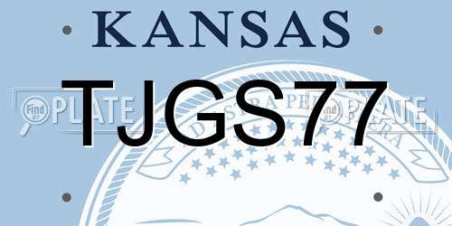TJGS77 Kansas License Plate