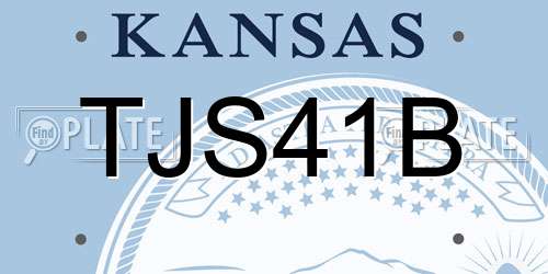 TJS41B Kansas License Plate