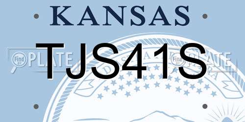 TJS41S Kansas License Plate