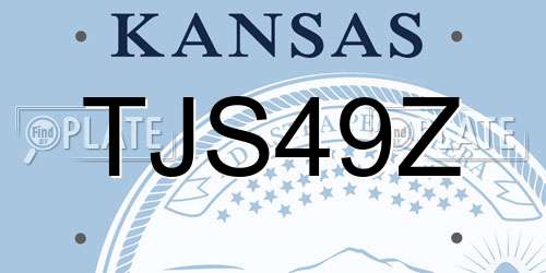 TJS49Z Kansas License Plate