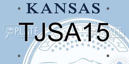 TJSA15 Kansas License Plate
