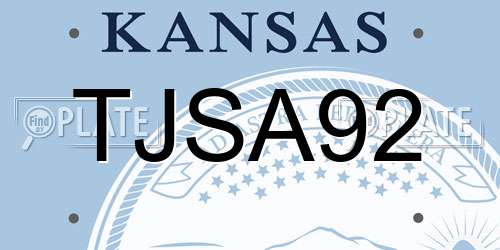 TJSA92 Kansas License Plate