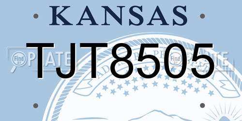 TJT8505 Kansas License Plate
