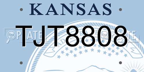 TJT8808 Kansas License Plate