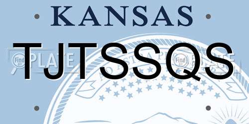 TJTSSQS Kansas License Plate