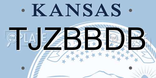 TJZBBDB Kansas License Plate