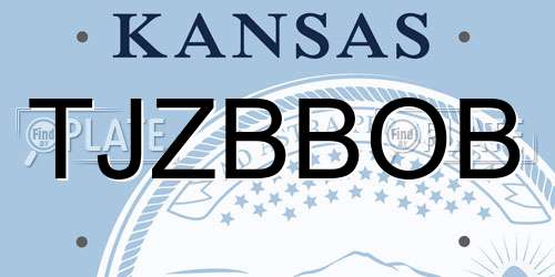 TJZBBOB Kansas License Plate