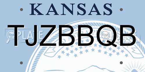 TJZBBQB Kansas License Plate