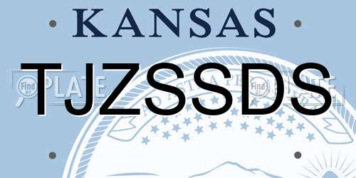 TJZSSDS Kansas License Plate