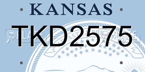 TKD2575 Kansas License Plate
