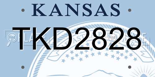 TKD2828 Kansas License Plate