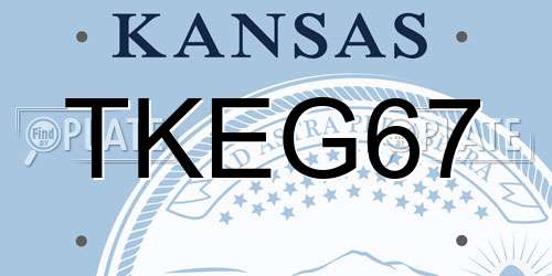 TKEG67 Kansas License Plate