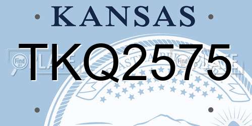 TKQ2575 Kansas License Plate
