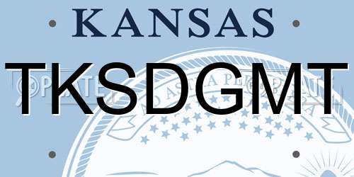TKSDGMT Kansas License Plate