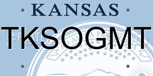 TKSOGMT Kansas License Plate