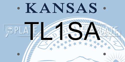 TL1SA Kansas License Plate