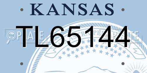 TL65144 Kansas License Plate