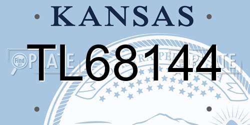 TL68144 Kansas License Plate