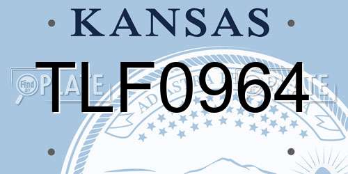 TLF0964 Kansas License Plate