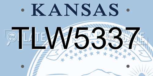 TLW5337 Kansas License Plate