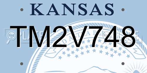 TM2V748 Kansas License Plate