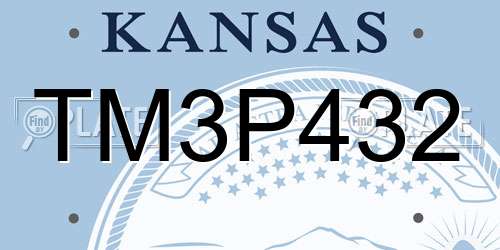 TM3P432 Kansas License Plate