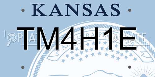 TM4H1E Kansas License Plate