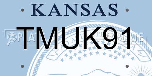 TMUK91 Kansas License Plate