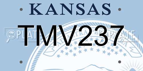 TMV237 Kansas License Plate