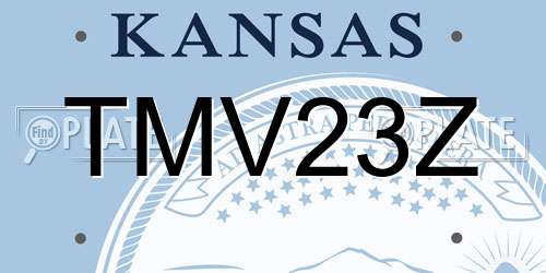 TMV23Z Kansas License Plate