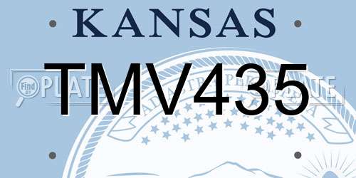 TMV435 Kansas License Plate