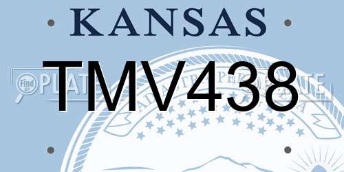 TMV438 Kansas License Plate