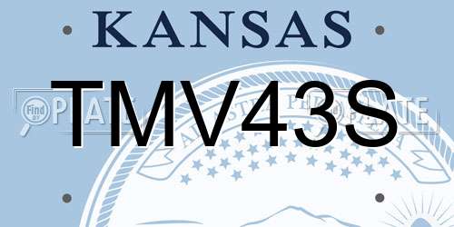 TMV43S Kansas License Plate