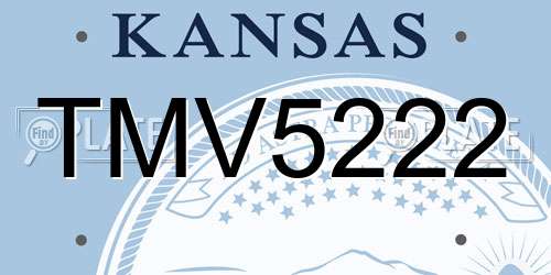 TMV5222 Kansas License Plate