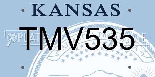 TMV535 Kansas License Plate