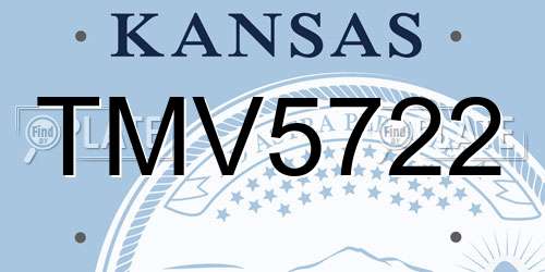TMV5722 Kansas License Plate