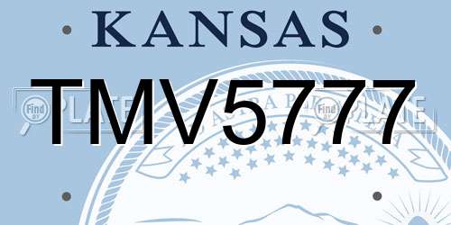 TMV5777 Kansas License Plate
